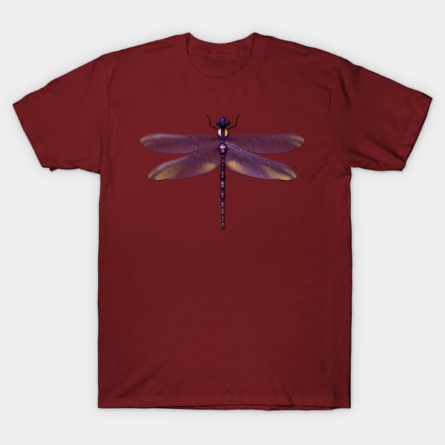 Purple Dragonfly T-Shirt by JAC3D